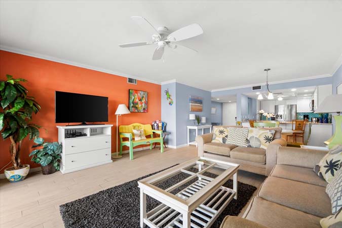 evening sky and sunset glow over the intracoastal from balcony