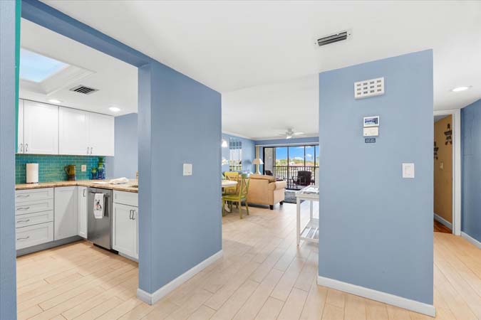 private balcony facing sunrise over the intracoastal waterway in Siesta Key