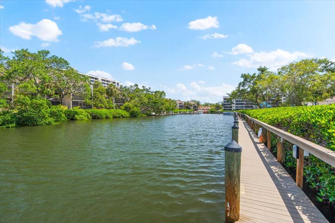 private beach access available to Bayview Beauty guests on Siesta Key