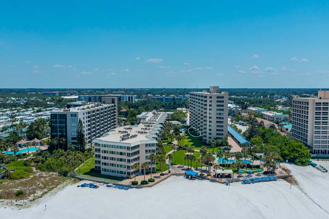 guest bathroom with tub shower combo at Tower 0104 Siesta Key